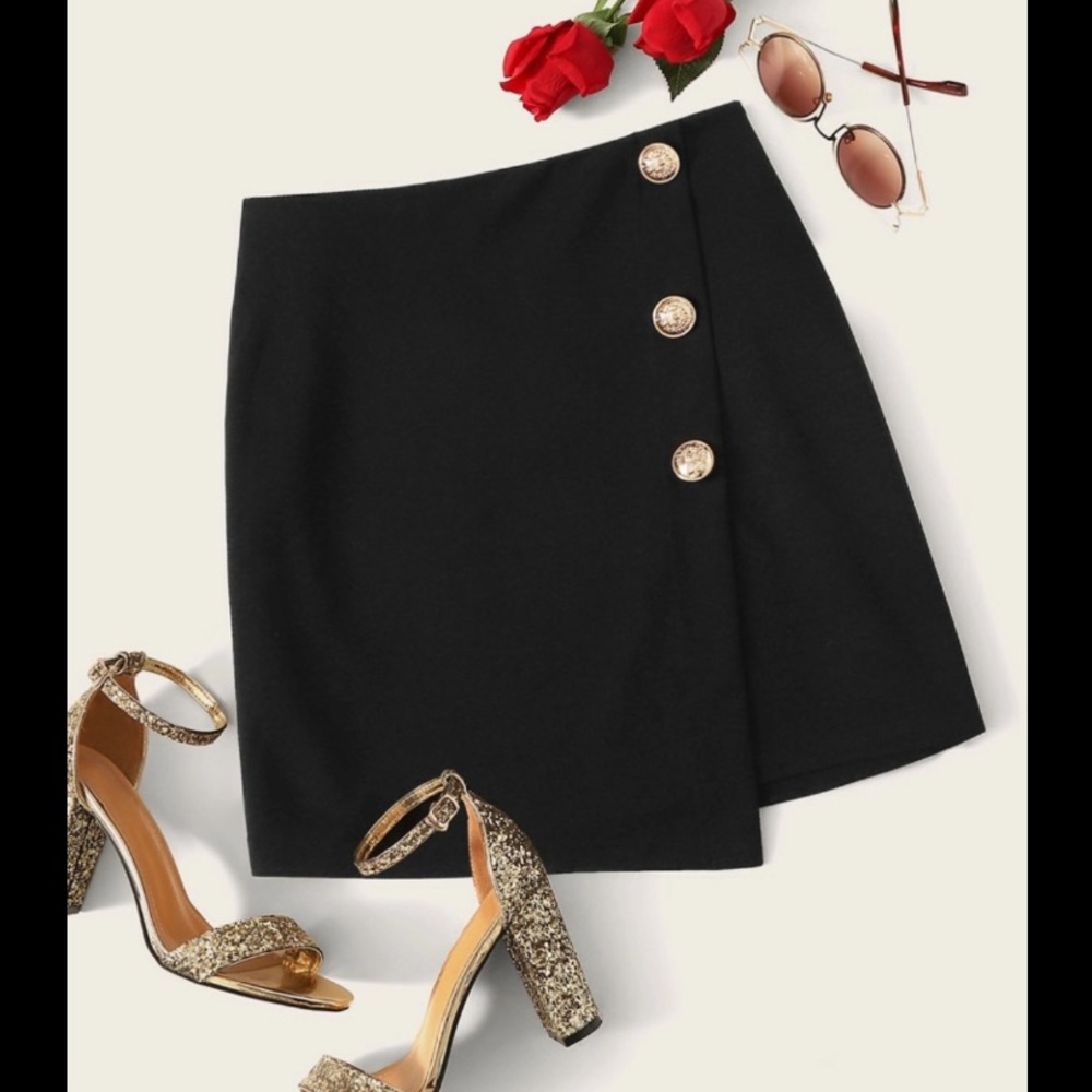 Asymmetrical Black Skirt